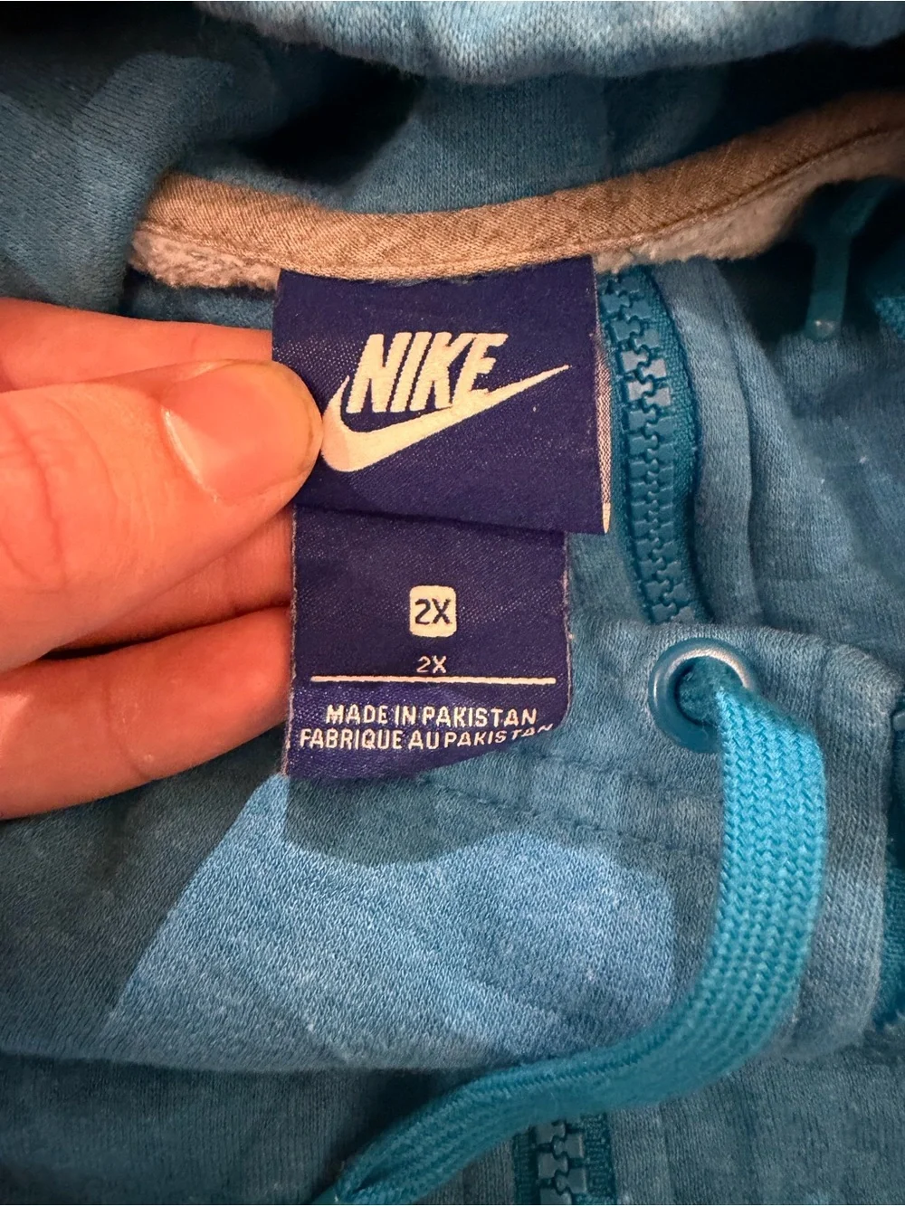 Women’s Nike Zip Up Baby Blue Turtle Neck 2XL - Picture 3 of 7